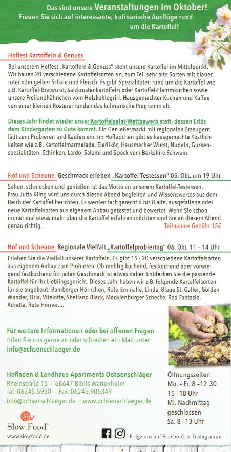 Hoffest "Kartoffel und Genuss"