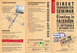 Direktvermarkter-Seminar: Einstieg in Facebook